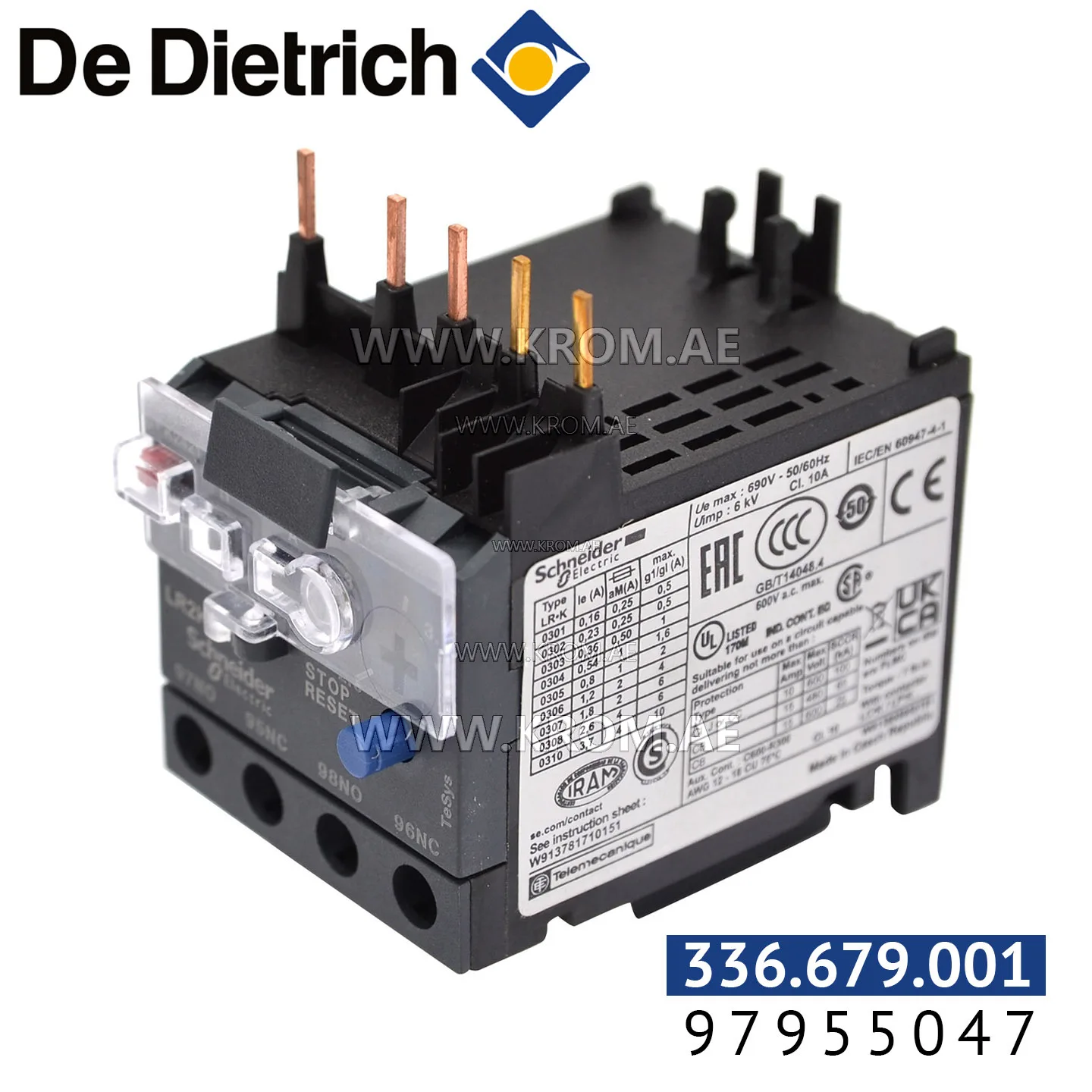 De Dietrich 97955047 Thermal relay