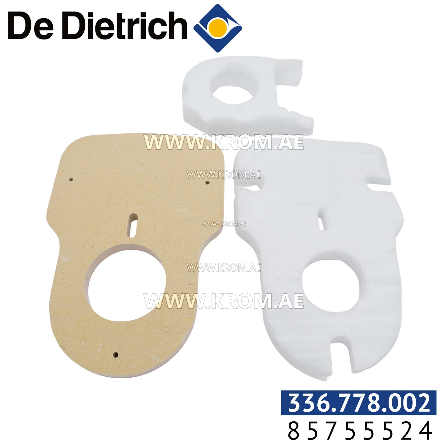 De Dietrich 85755524 complete burner door insulation