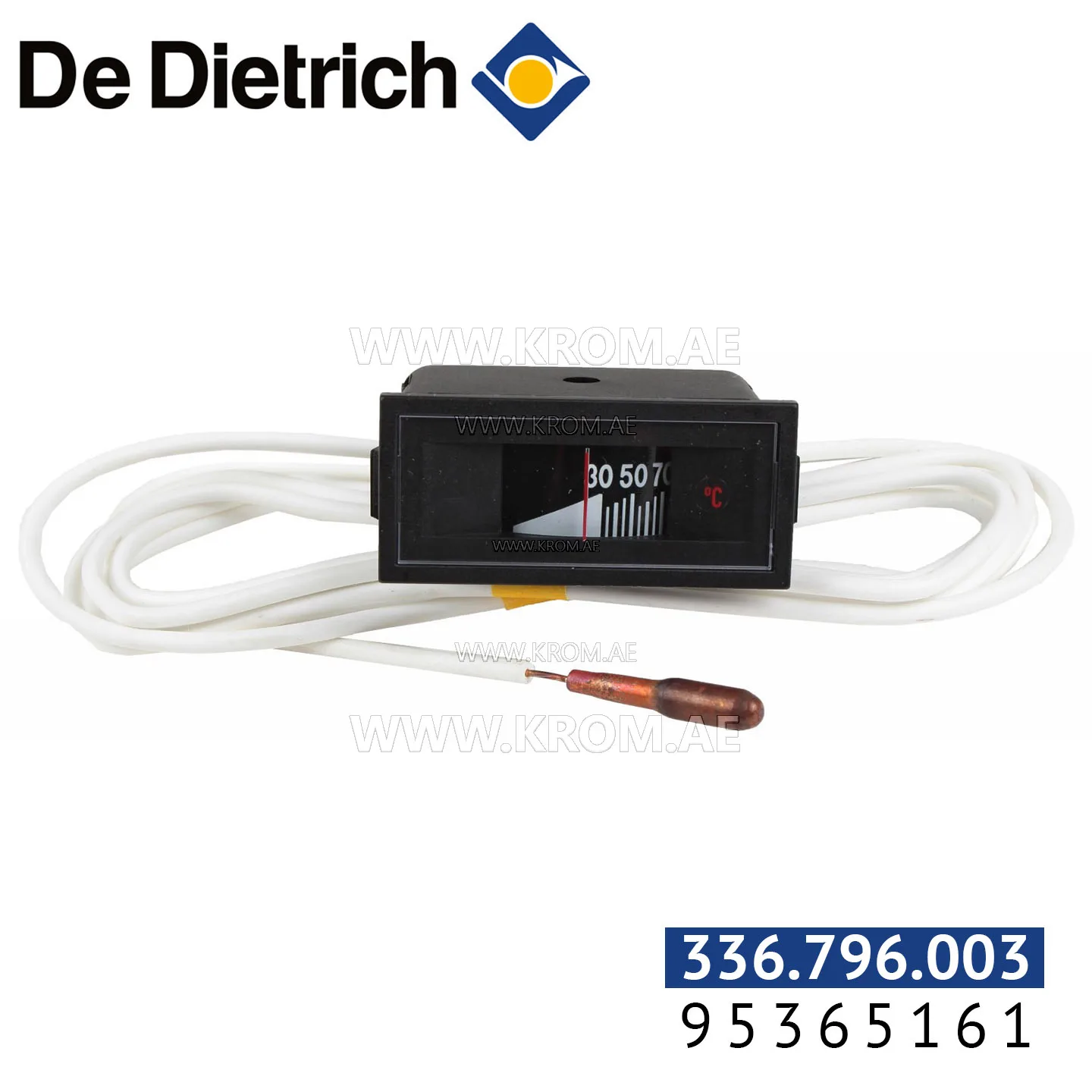 De Dietrich 95365161 large flat thermometer