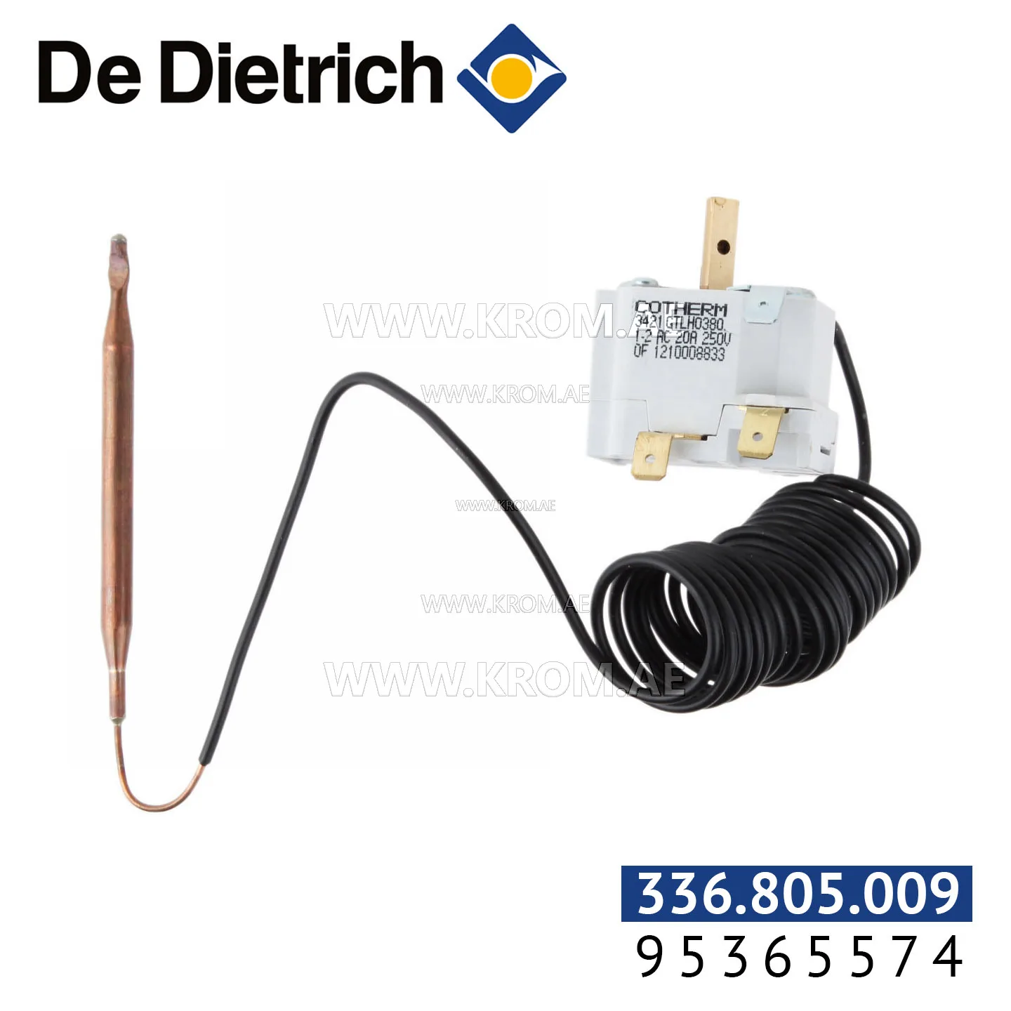 De Dietrich 95365574 setting thermostat 30-90C