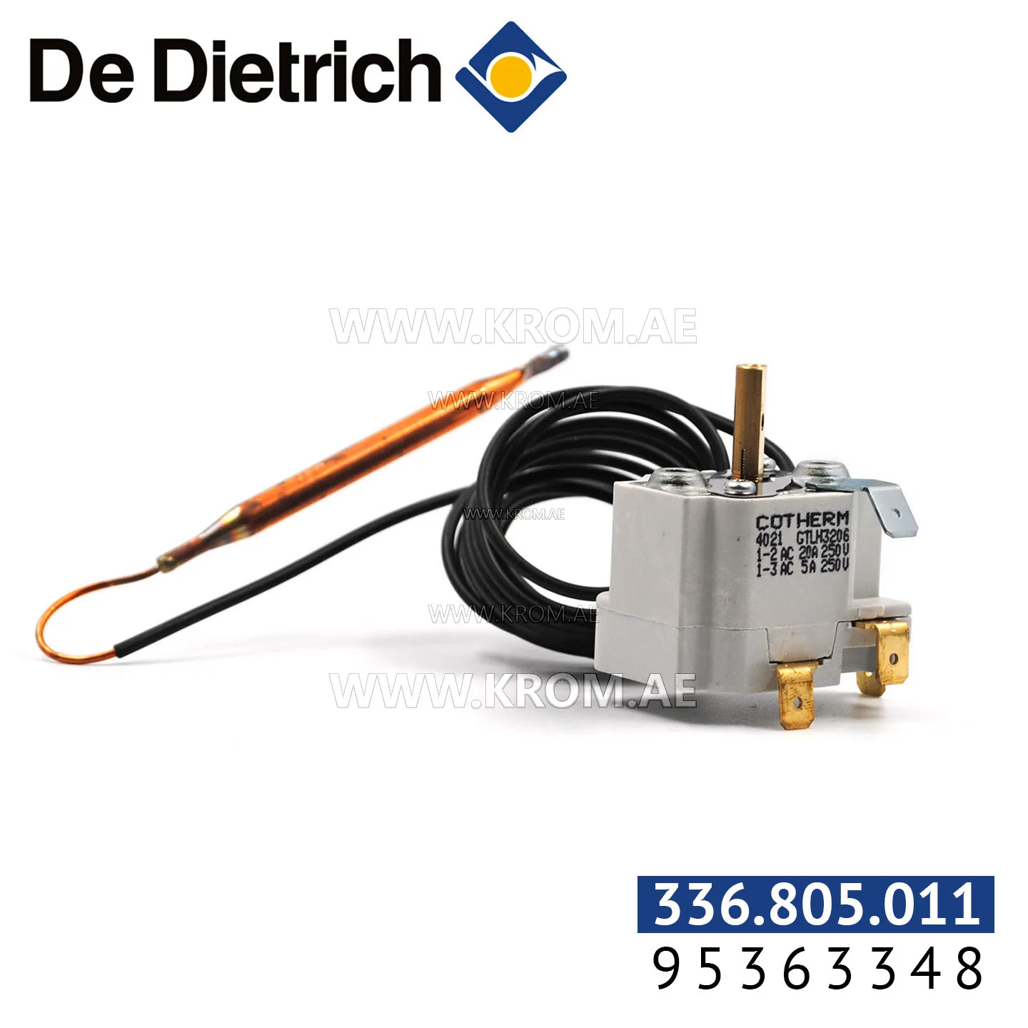 De Dietrich 95363348 setting thermostat 30-90C