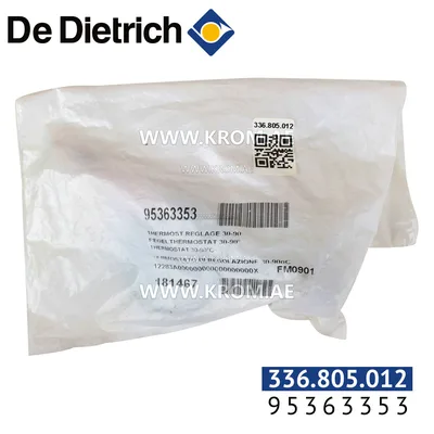 De Dietrich 95363353 setting thermostat 30-90C