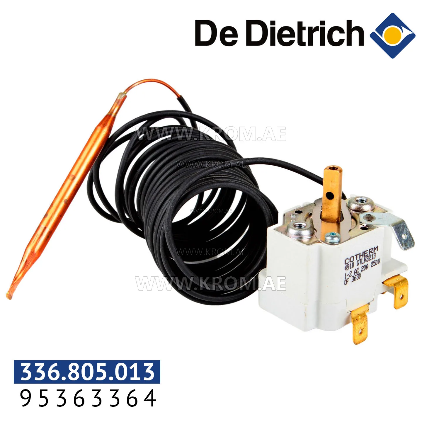 De Dietrich 95363364 setting thermostat 30-90C