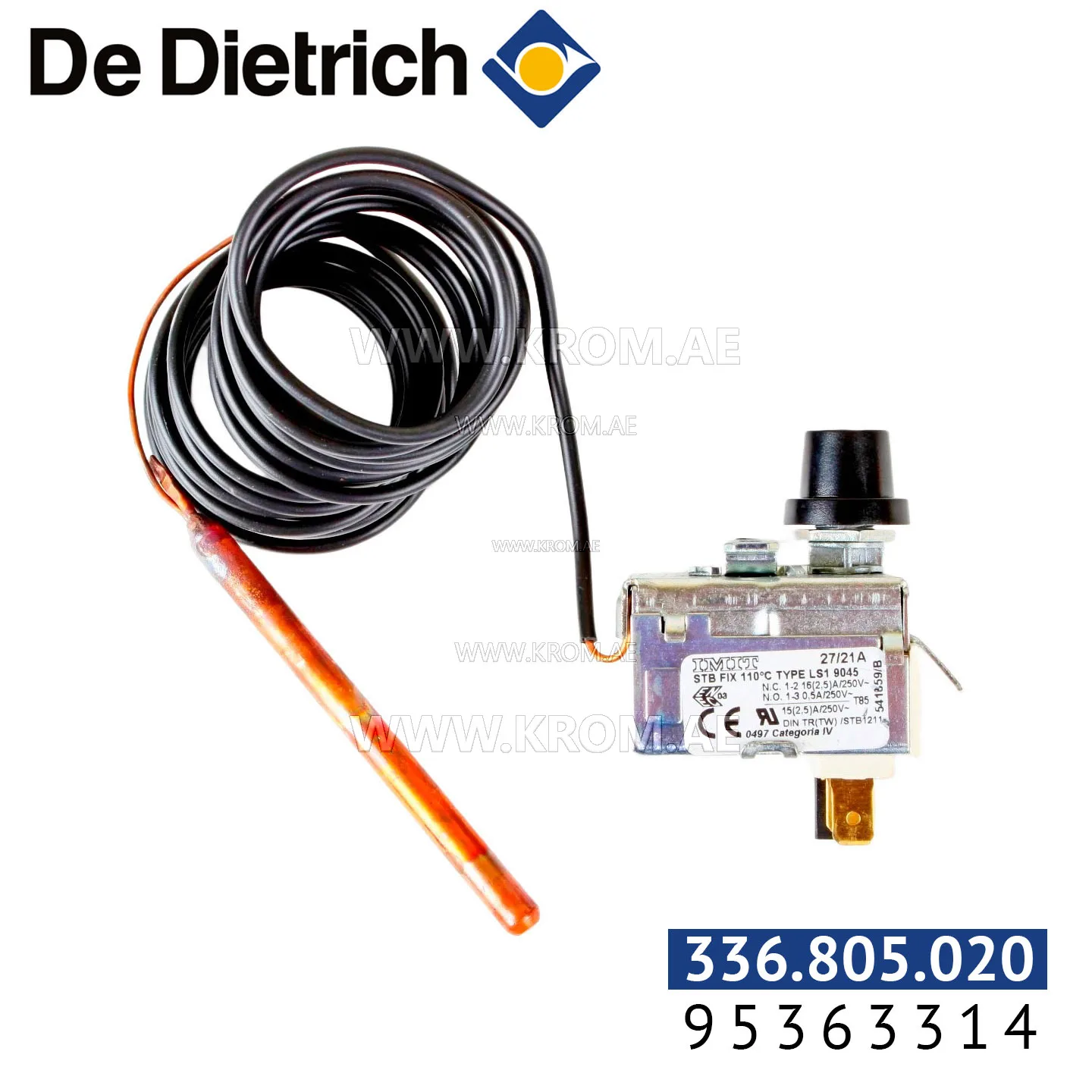 De Dietrich 95363314 safety thermostat 110C L3000