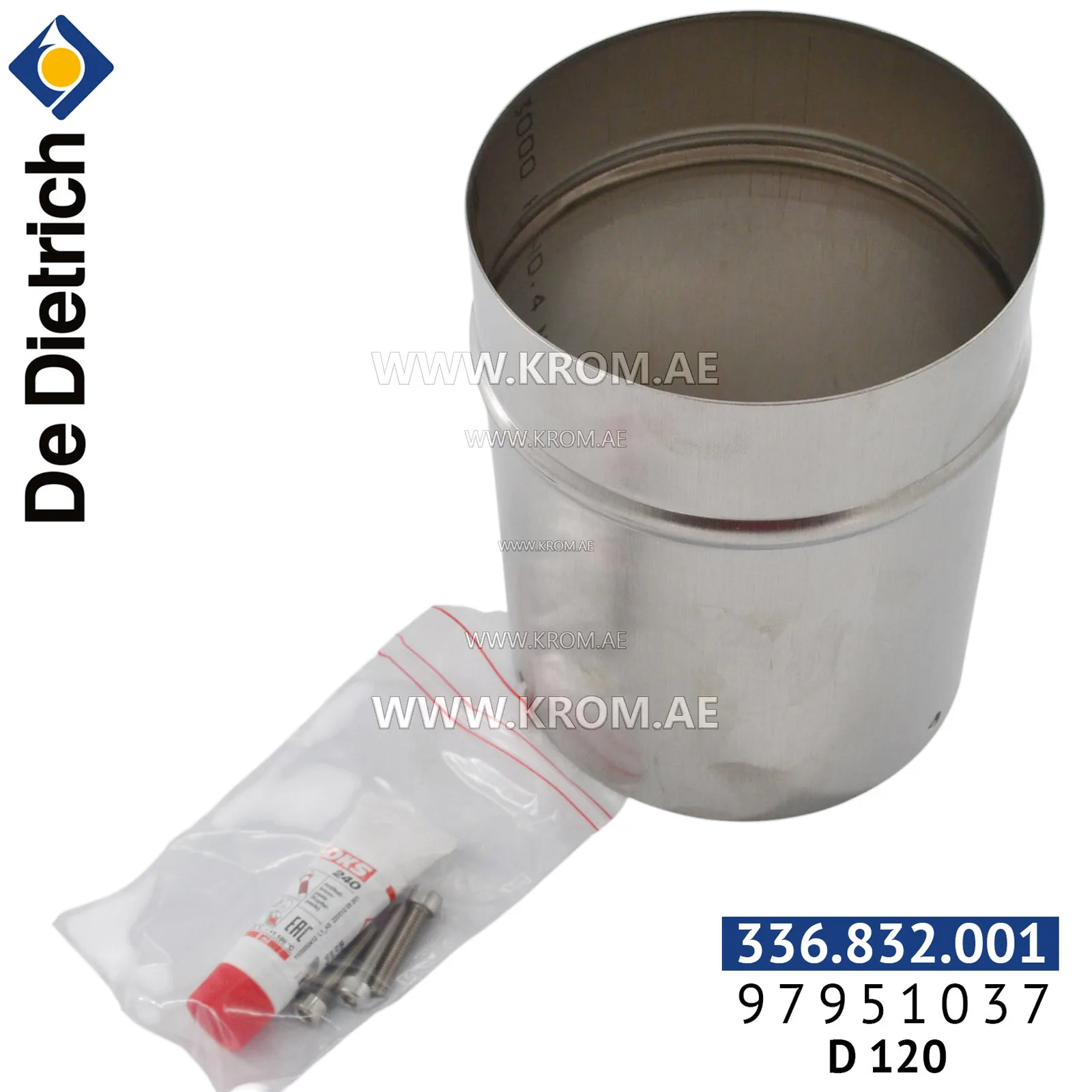 De Dietrich 97951037 Feuerrohr-D120