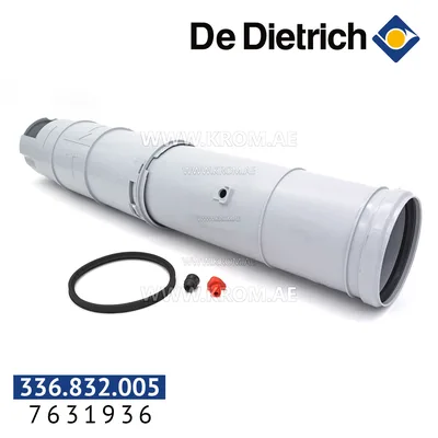 De Dietrich 7631936 flue gas discharge pipe D100