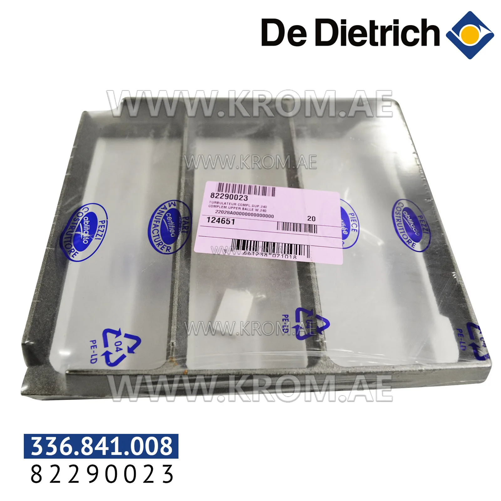 De Dietrich 82290023 additional top turbulator 240mm