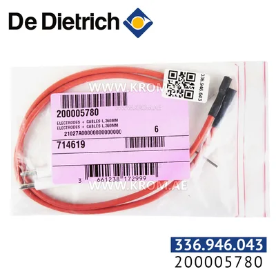 De Dietrich 200005780 electrodes + cable L360mm