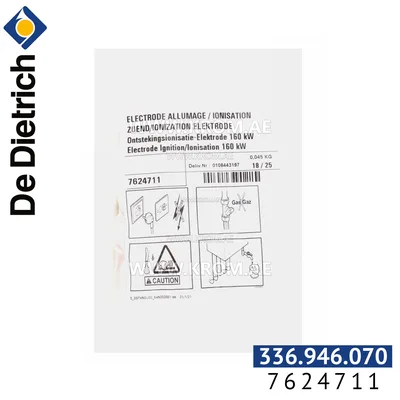De Dietrich 7624711 ignition electrode