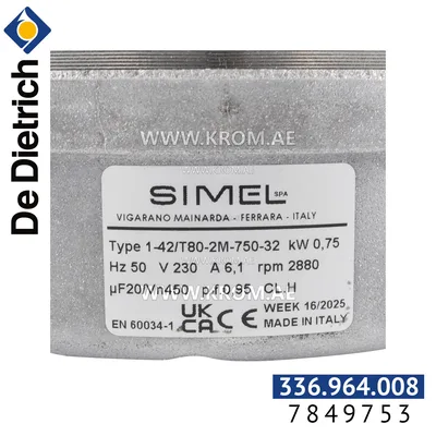 De Dietrich 7849753 Electric motor