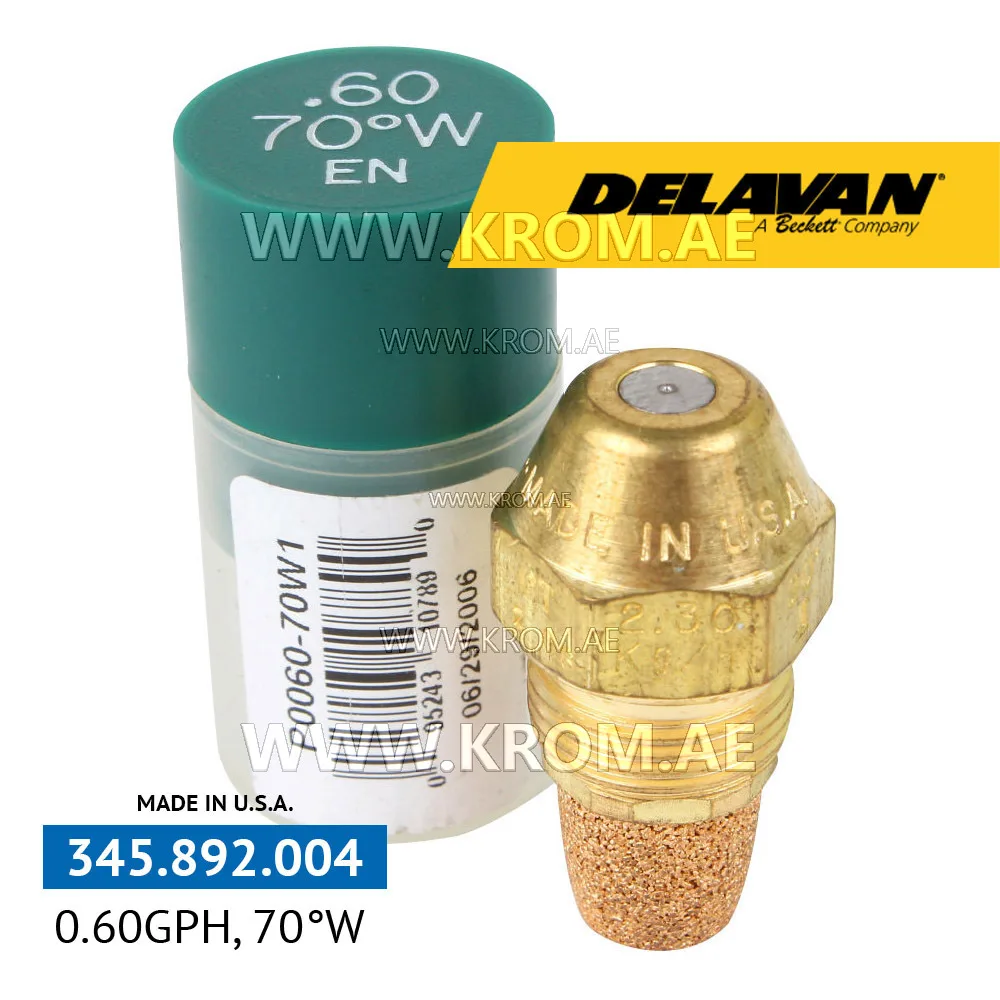 Delavan 0.60GPH, 70W (1) nozzle
