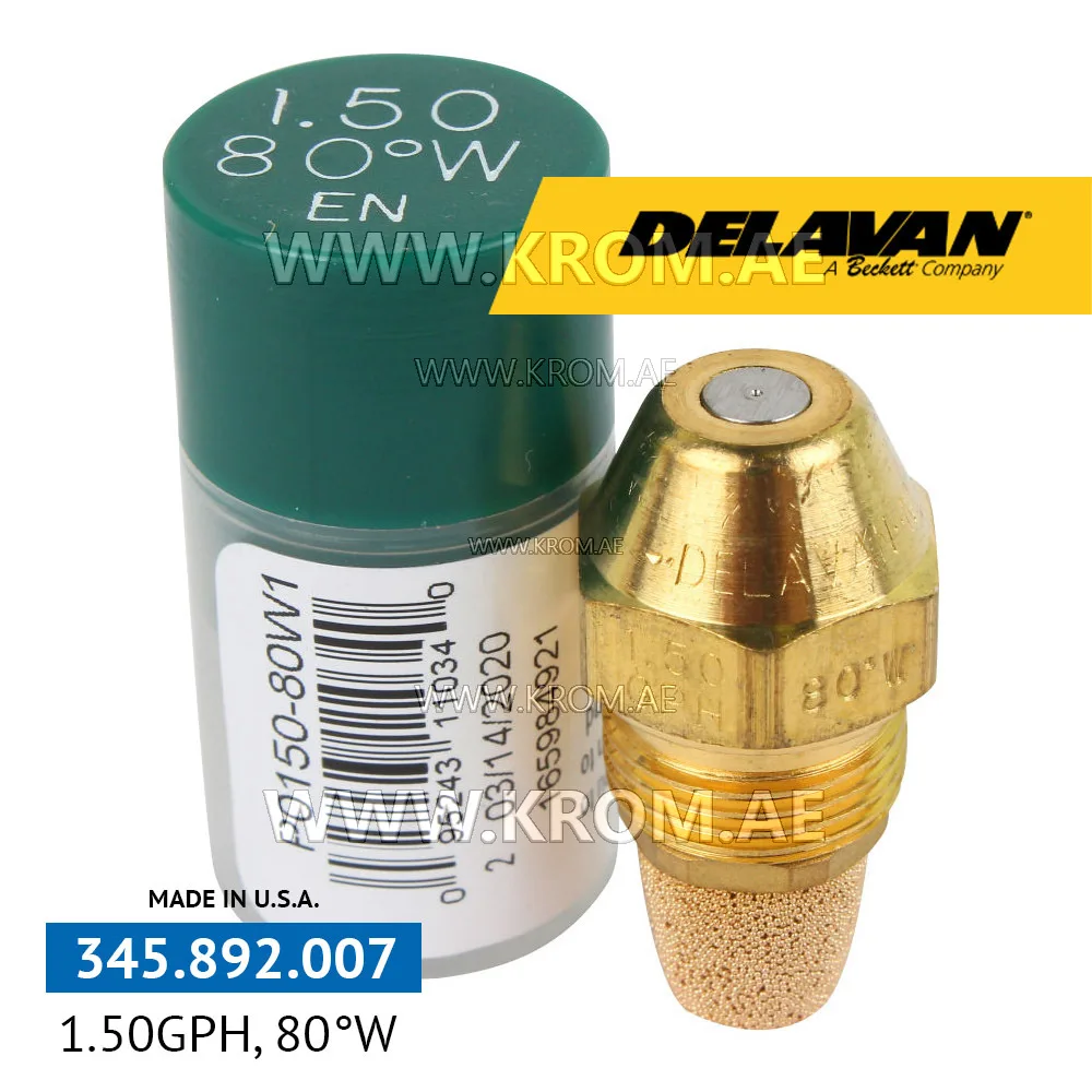 Delavan 1.50GPH, 80W (1) nozzle