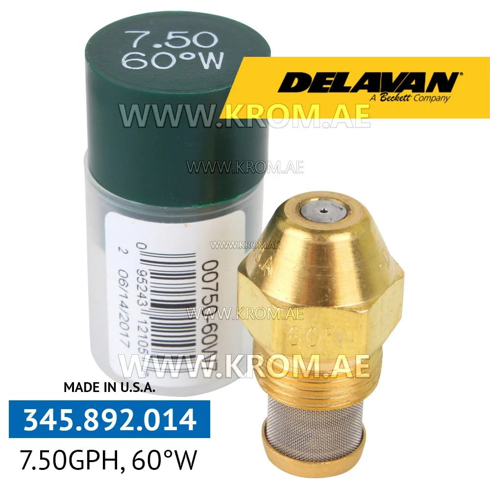 Delavan 7.50GPH, 60W (7) nozzle
