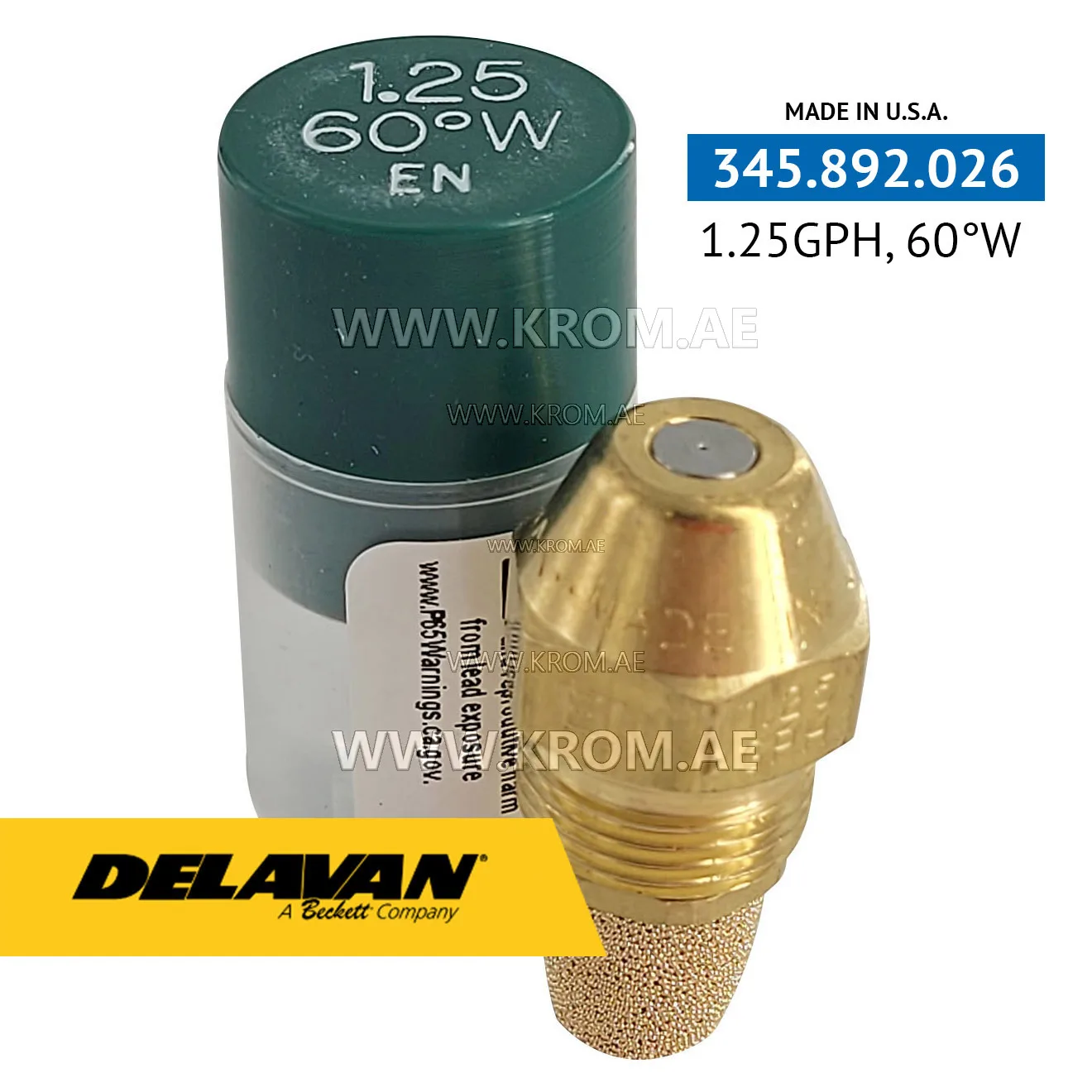 Delavan 1.25GPH, 60W (1) nozzle