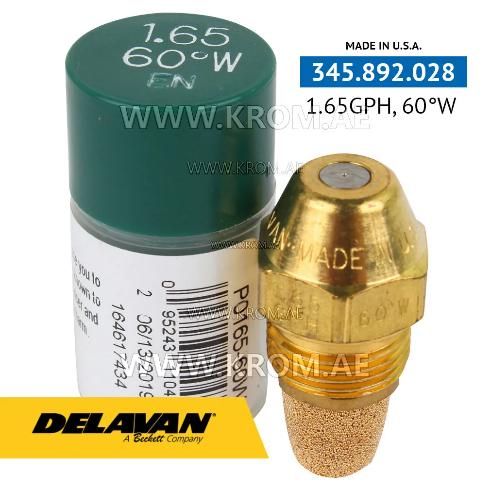 Delavan 1.65GPH, 60W (1) nozzle