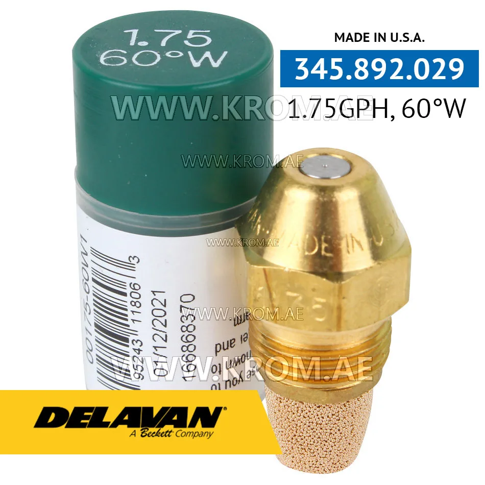 Delavan 1.75GPH, 60W (1) nozzle