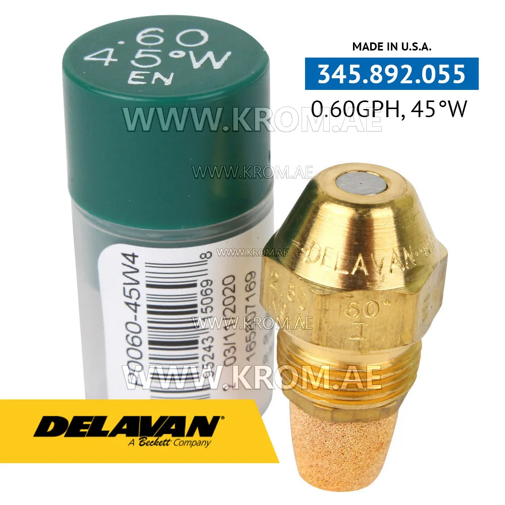 Delavan 0.60GPH, 45W (4) nozzle