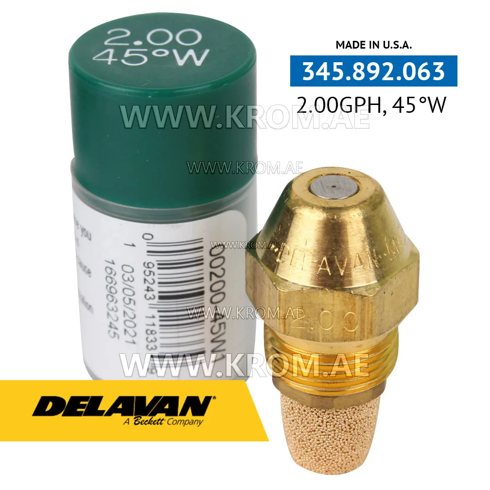 Delavan 2.00GPH, 45W (1) nozzle