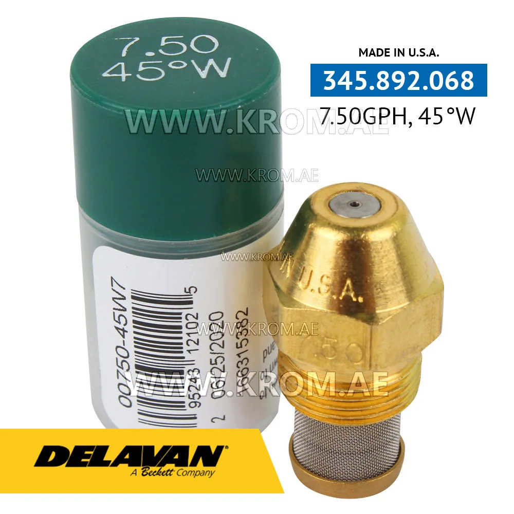 Delavan 7.50GPH, 45W (7) nozzle