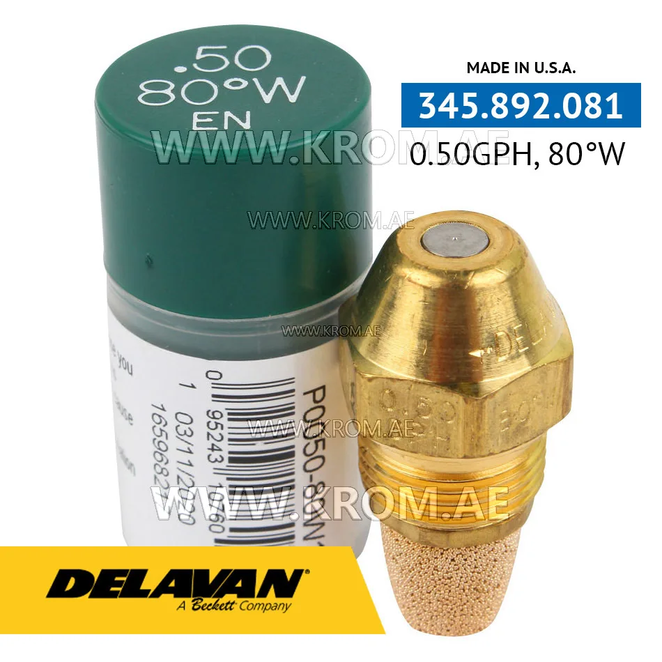 Delavan 0.50GPH, 80W (1) nozzle