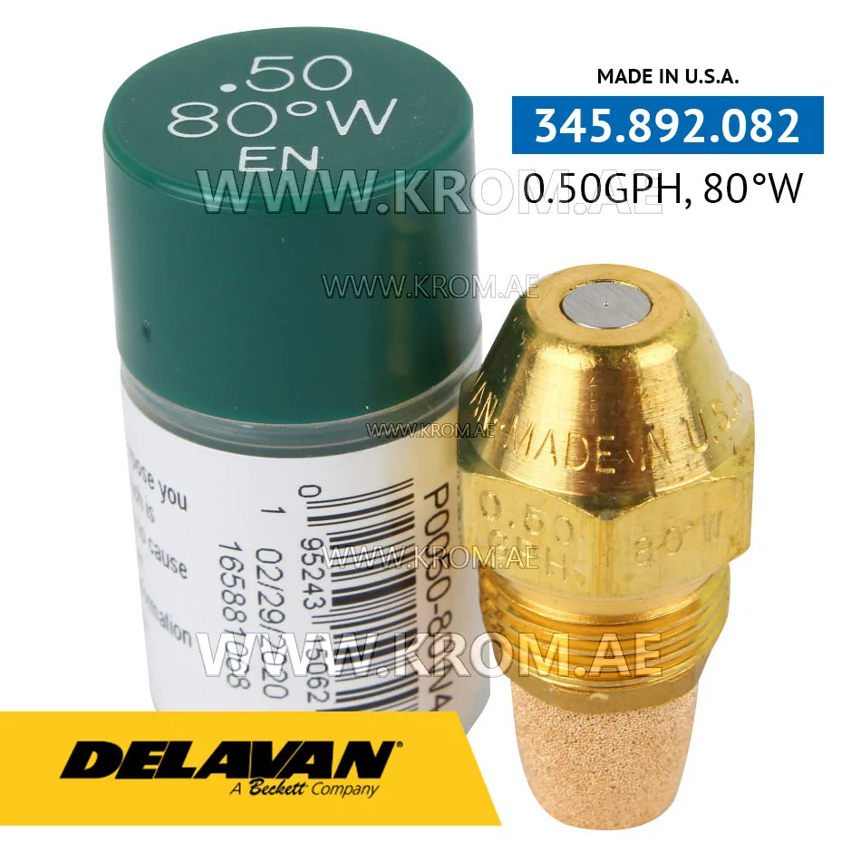Delavan 0.50GPH, 80W (4) nozzle