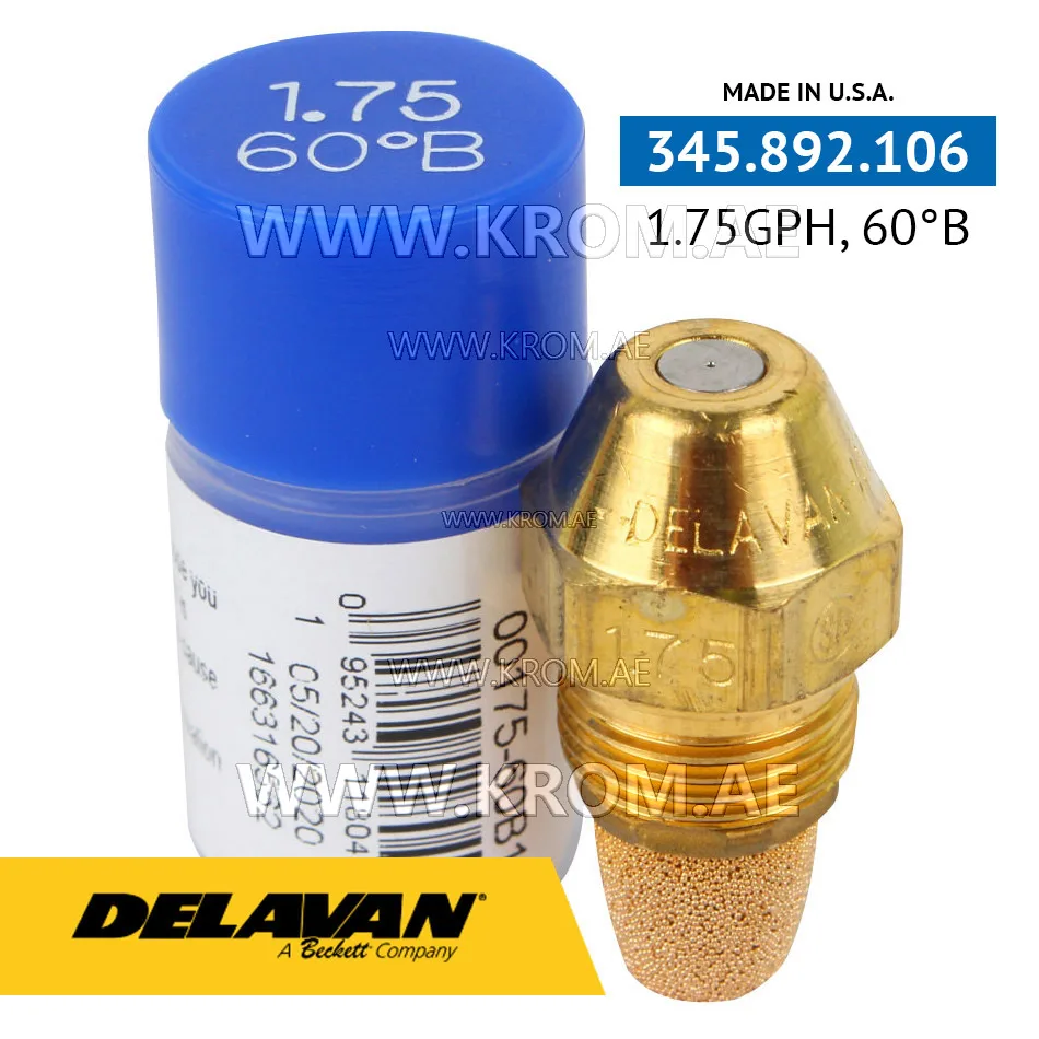 Delavan 1.75GPH, 60B (1) nozzle