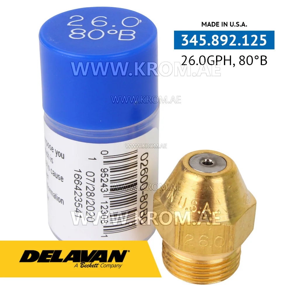 Delavan 26.00GPH, 80B nozzle