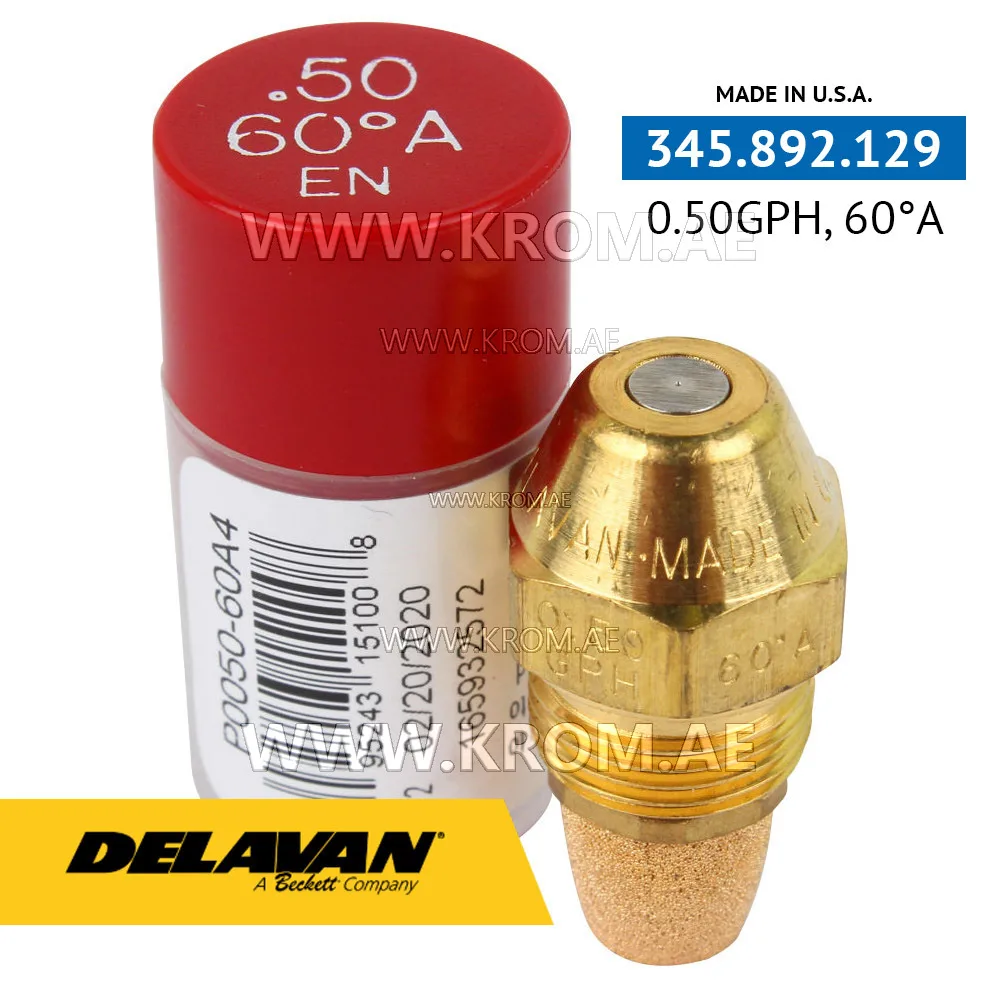 Delavan 0.50GPH, 60A (4) nozzle