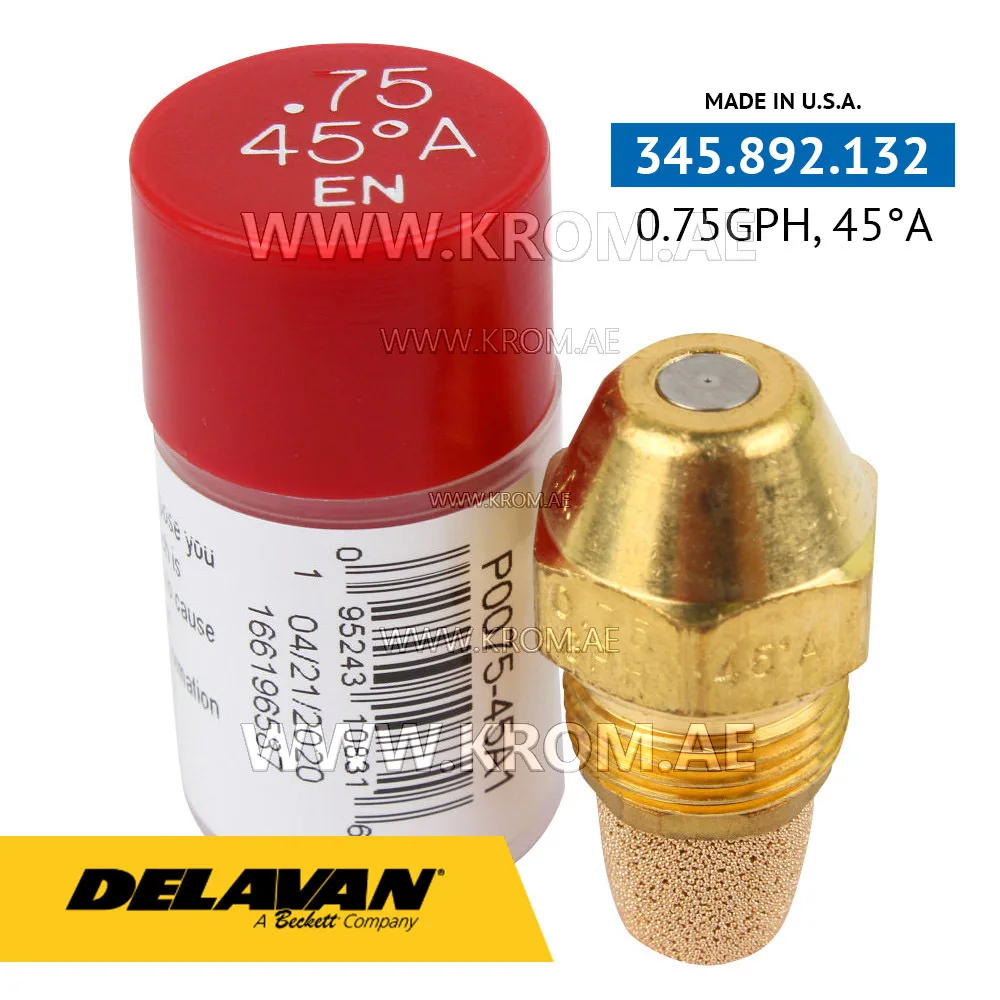 Delavan 0.75GPH, 45A (1) nozzle