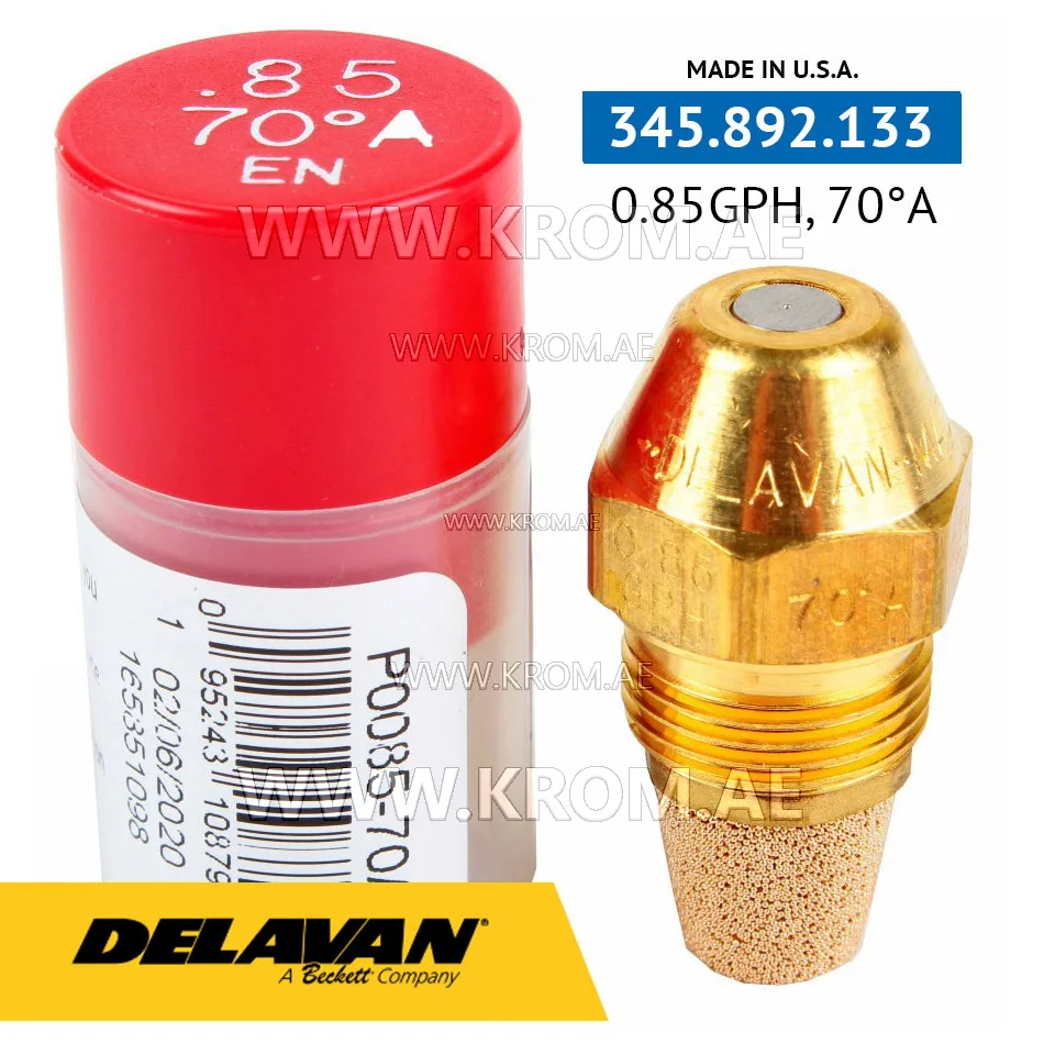 Delavan 0.85GPH, 70A (1) nozzle