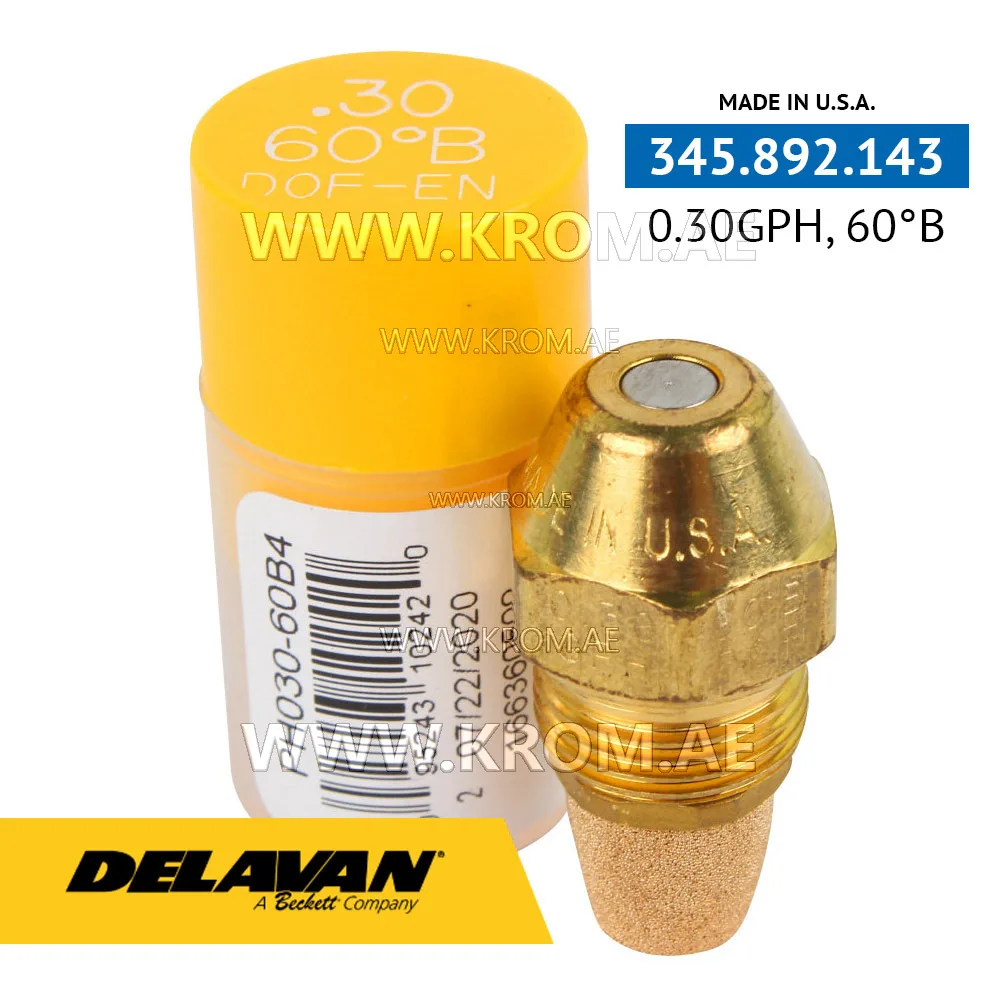 Delavan 0.30GPH, 60B DeloFlo nozzle