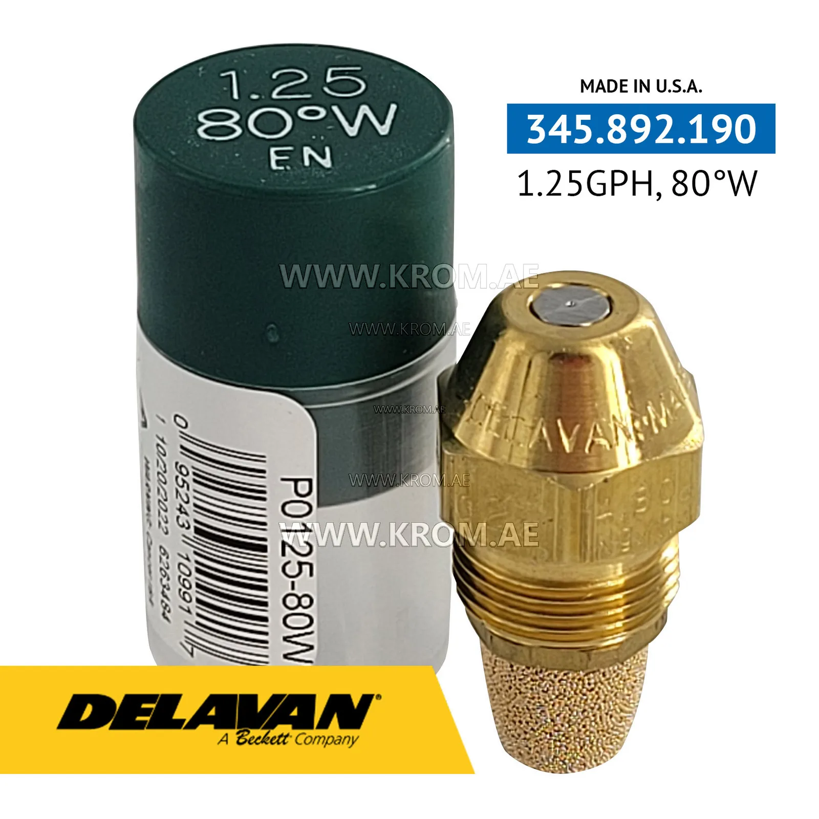 Delavan 1.25GPH, 80W (1) nozzle