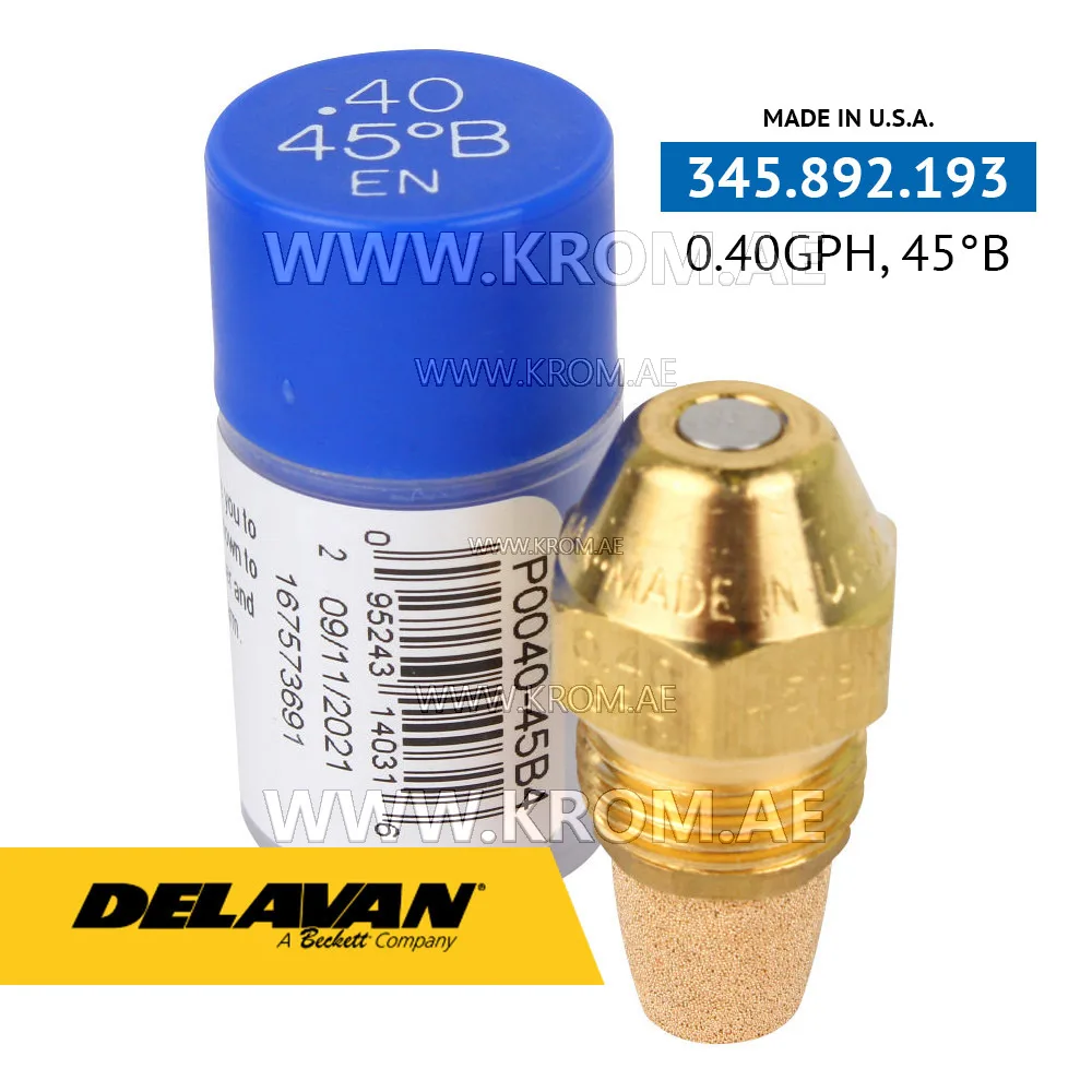 Delavan 0.40GPH, 45B (4) nozzle