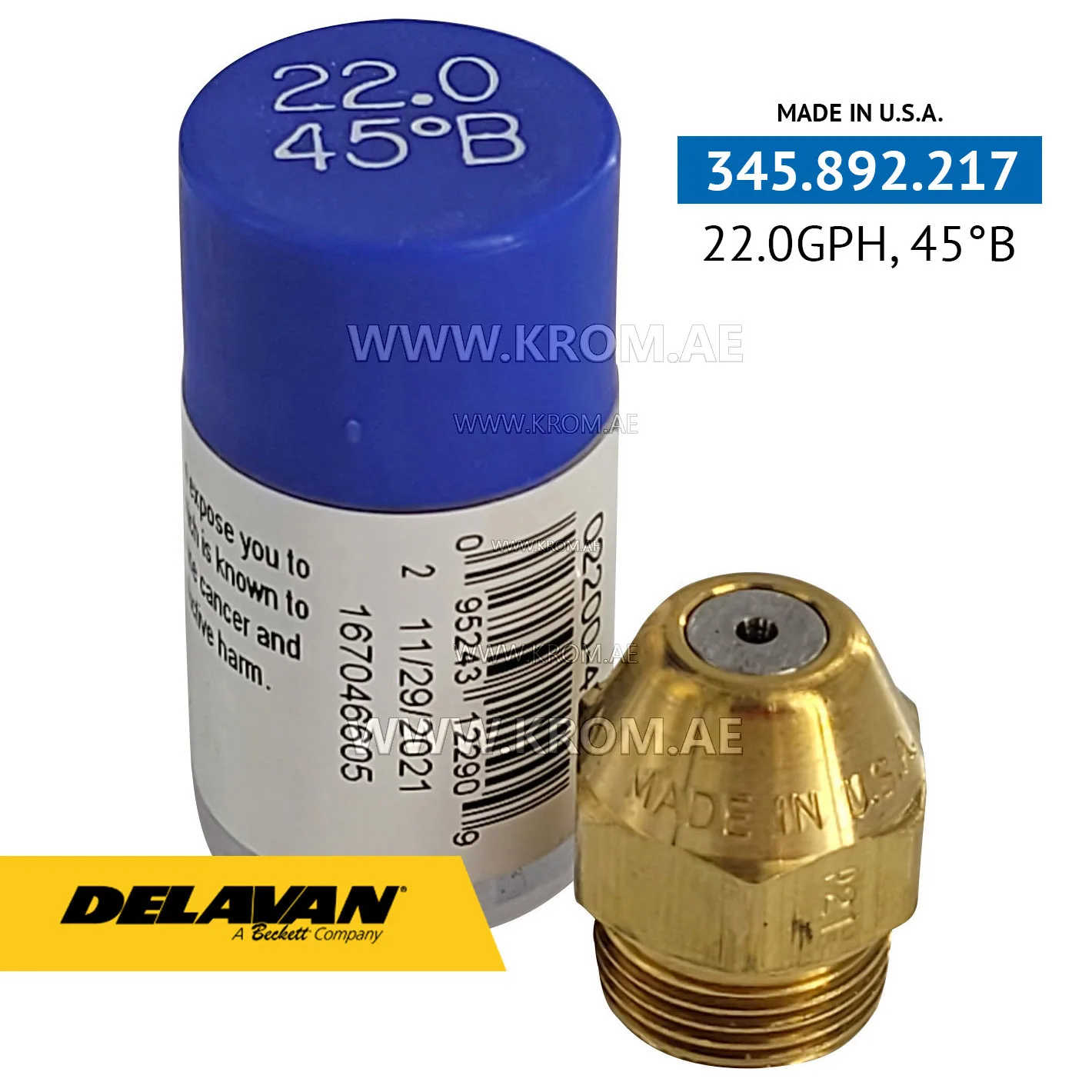 Delavan 22.00GPH, 45B nozzle