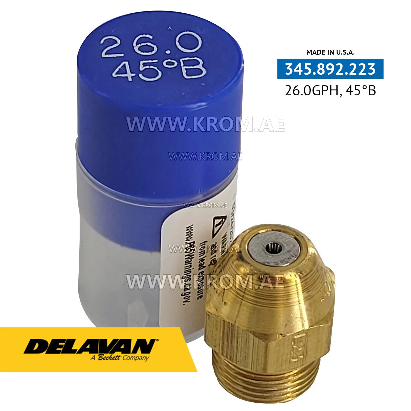 Delavan 26.00GPH, 45B nozzle