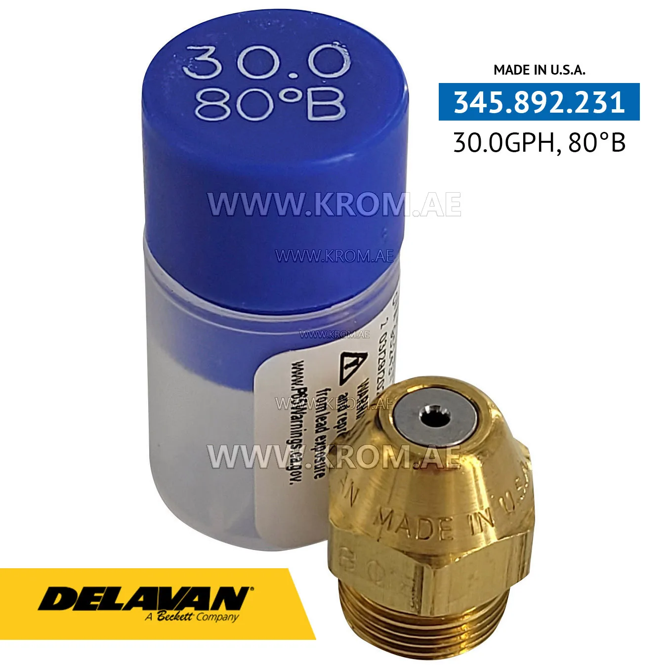 Delavan 30.00GPH, 80B nozzle