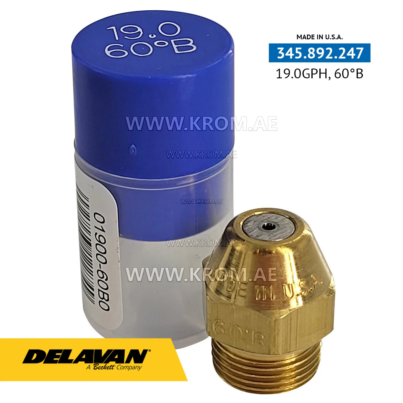 Delavan 19.00GPH, 60B nozzle