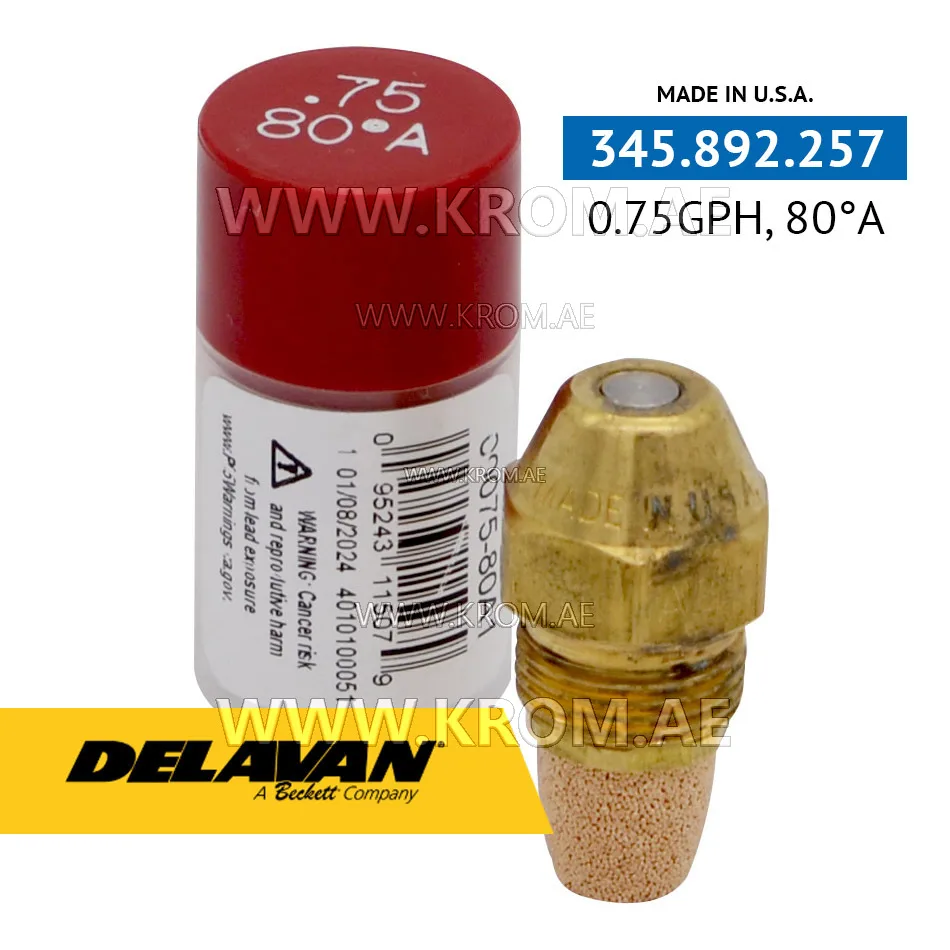 Delavan 0.75GPH, 80A nozzle