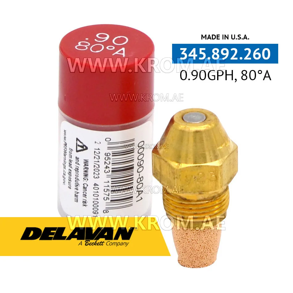 Delavan 0.90GPH, 80A nozzle