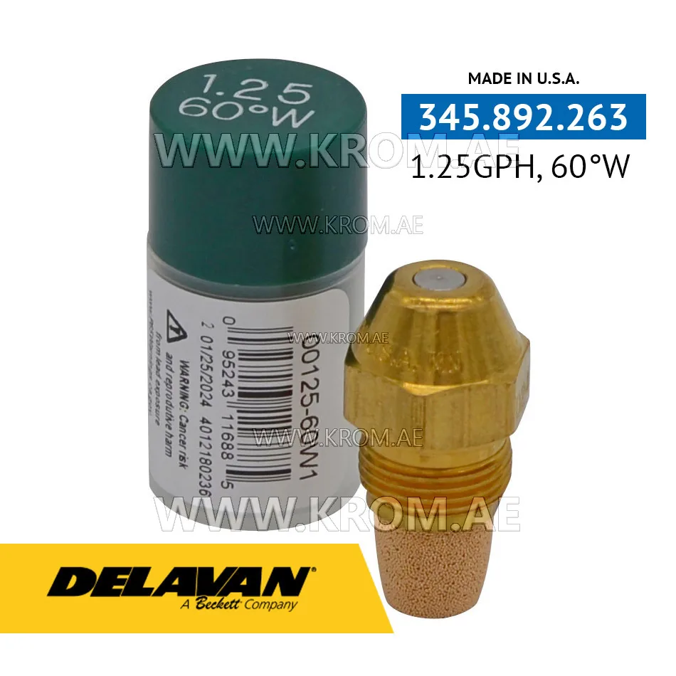 Delavan 1.25GPH, 60W nozzle