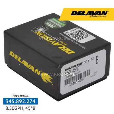 Delavan 8.50GPH, 45B nozzle