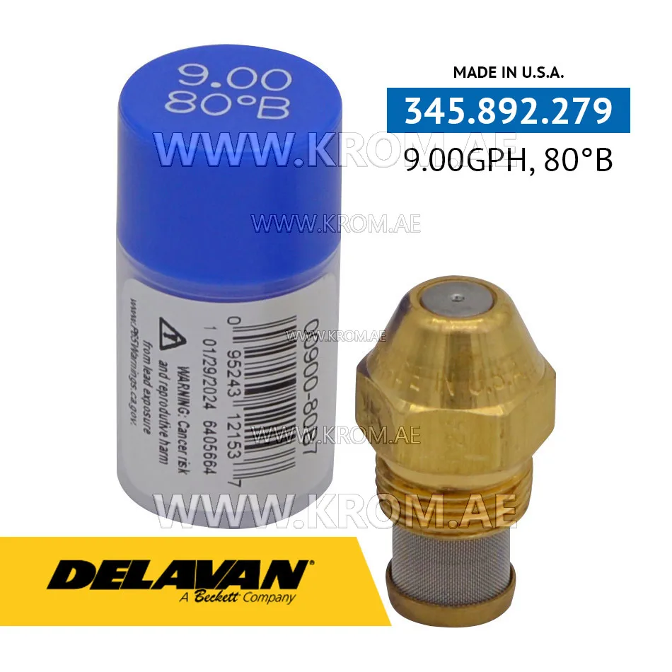 Delavan 9.00GPH, 80B nozzle