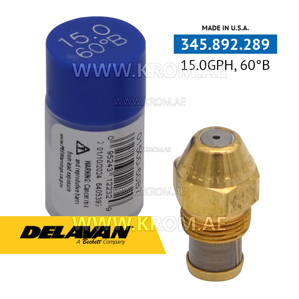 Delavan 15.00GPH, 60B nozzle