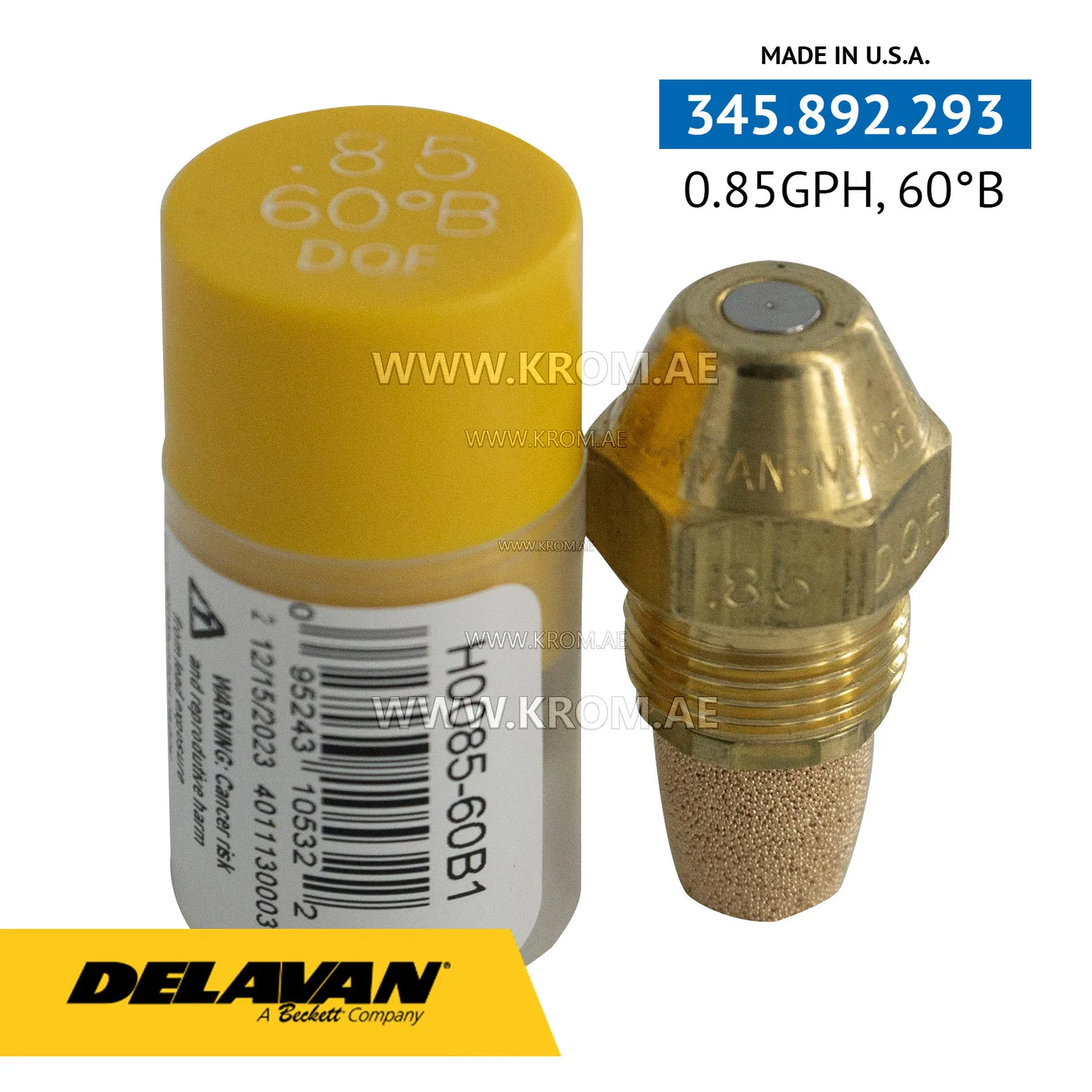 Delavan 0.85GPH, 60B nozzle