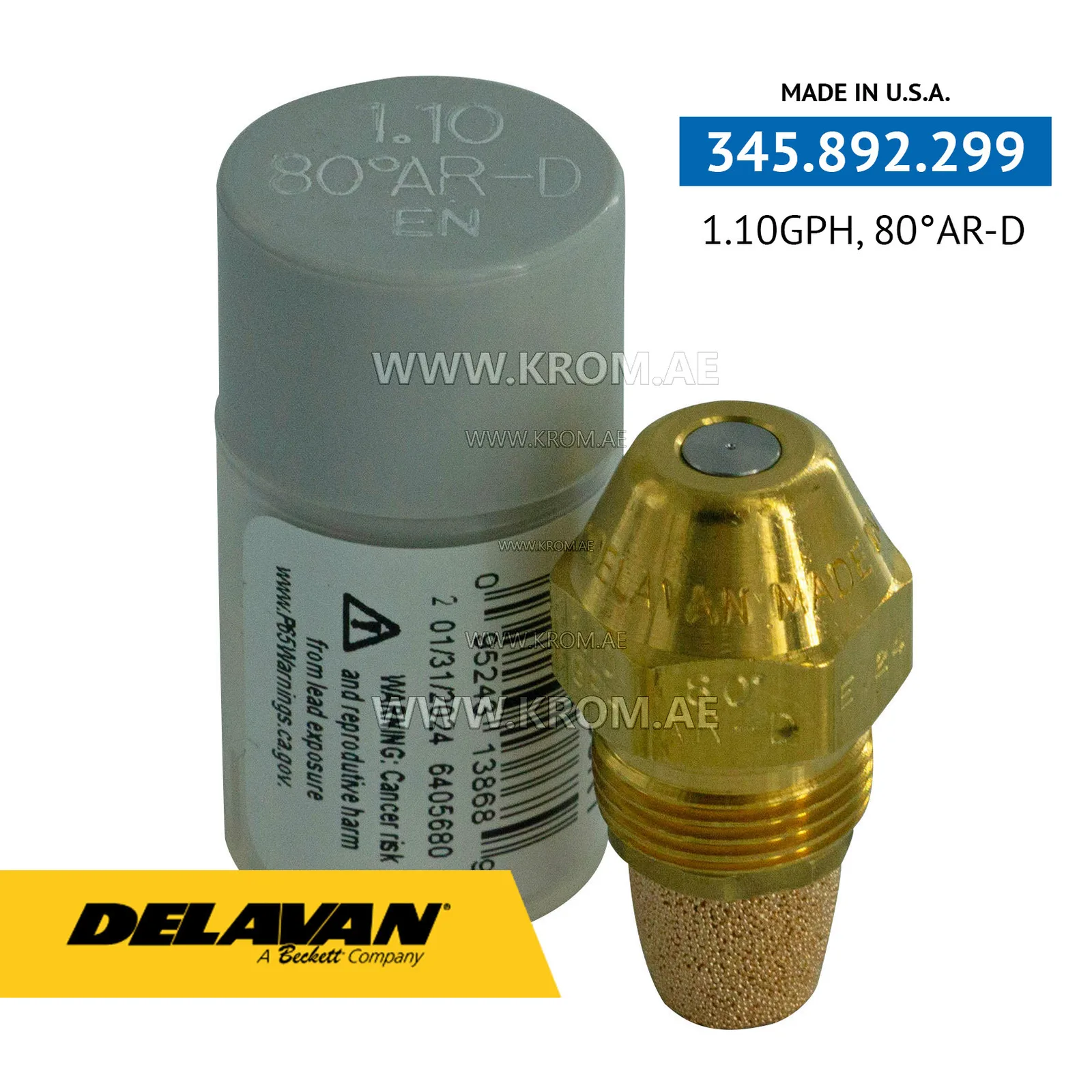 Delavan 1.10 GPH, 80AR (1) nozzle