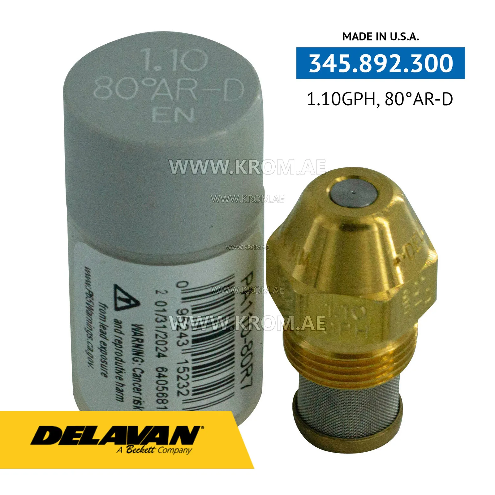 Delavan 1.10 GPH, 80AR (7) nozzle