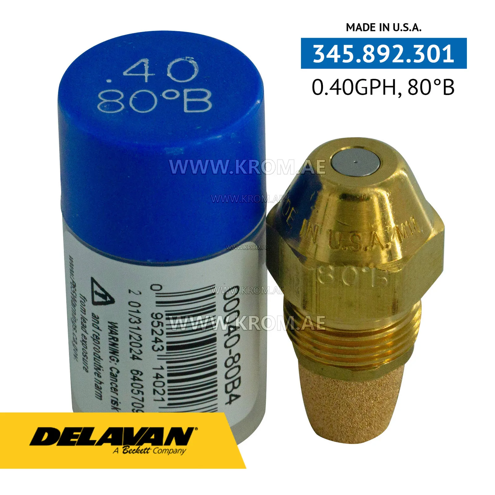 Delavan 0.40GPH, 80B nozzle