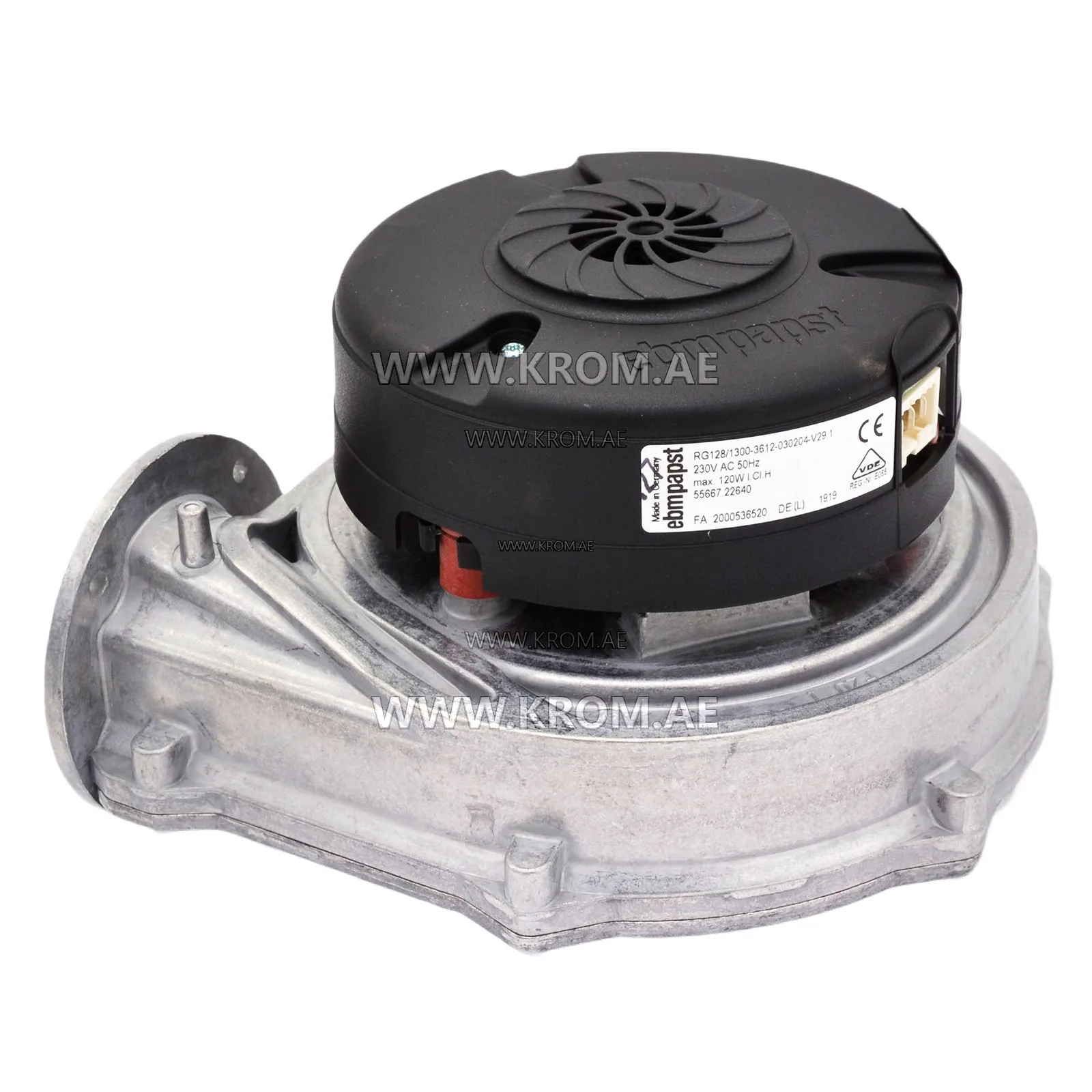 ACV 537D3059 fan EBMPAPST RG128/1300-3612-030204-V29.1 230V rotated120o