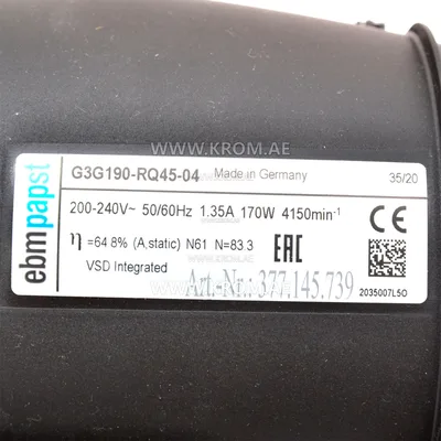 ebmpapst G3G190RQ4504 fan