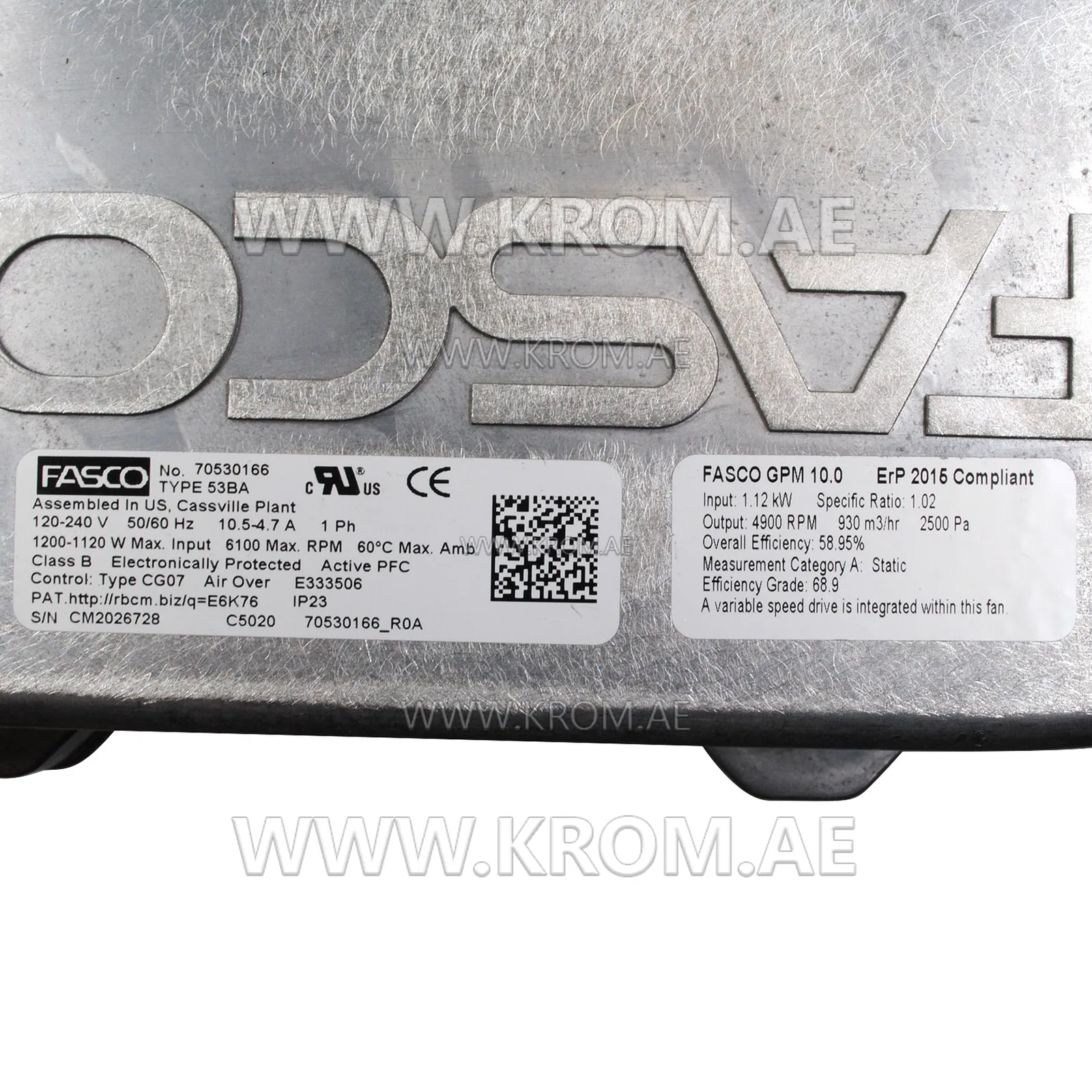 Fan FASCO 10.0 120-240V, 430.145.903, 70530166